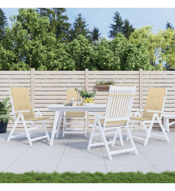 Coussins de chaise à dossier haut lot de 4 beige mélangé tissu