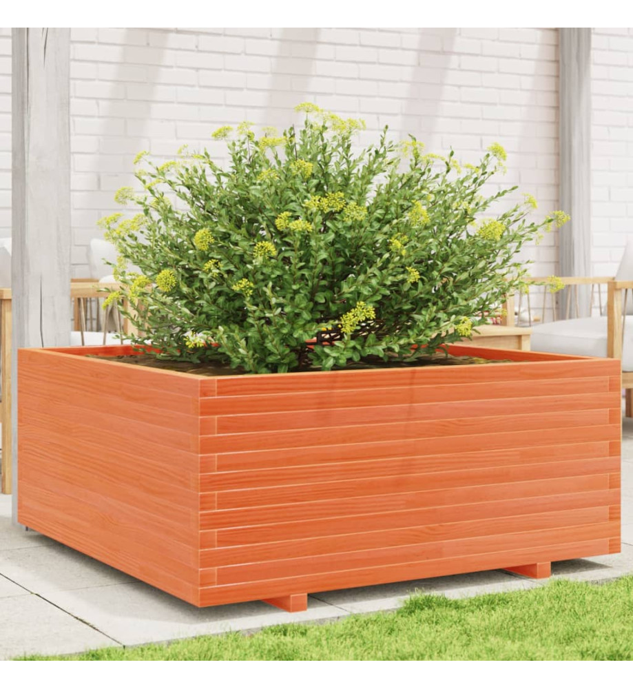 Jardinière cire marron 110x110x49,5 cm bois de pin massif Jardinière cire marron 110x110x49,5 cm bois de pin massif