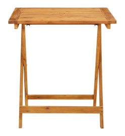 Ensemble de bistro 3 pcs blanc crème tissu et bois massif