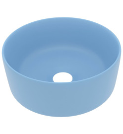 Lavabo rond de luxe Bleu clair mat 40x15 cm Céramique