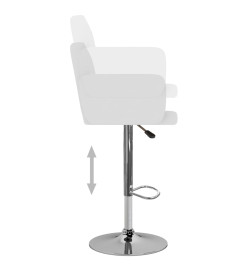 Tabourets de bar lot de 2 blanc similicuir