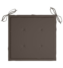 Chaises pliables d'extérieur 6 pcs avec coussins Bois d'acacia