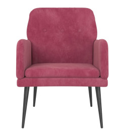 Fauteuil Rouge bordeaux 62x79x79 cm Velours