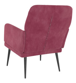 Fauteuil Rouge bordeaux 62x79x79 cm Velours