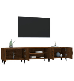 Meuble TV chêne marron 180x31,5x40 cm bois d'ingénierie