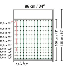 Kerbl Porte pour filets de clôture électrique 95-125 cm 446518