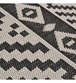 Tapis à tissage plat d'extérieur 200x280 cm Rayures noires