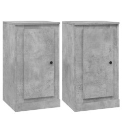 Buffets 3 pcs gris béton bois d'ingénierie