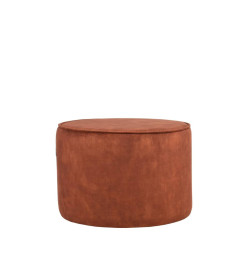 LABEL51 Pouf Tibo 55x55x40 cm Rouille Velours