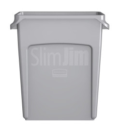 Rubbermaid Poubelle Slim Jim 60 L Gris