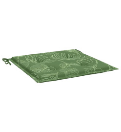 Coussins de chaise lot de 6 motif de feuilles 40x40x3 cm tissu