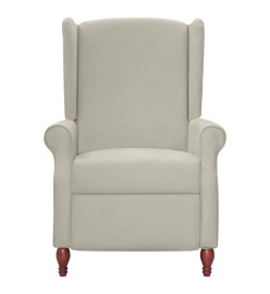 Fauteuil de massage inclinable Gris clair Microfibre