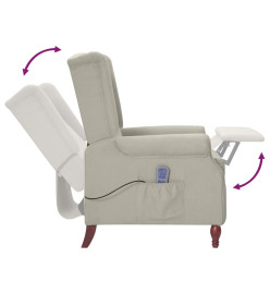 Fauteuil de massage inclinable Gris clair Microfibre