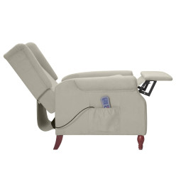 Fauteuil de massage inclinable Gris clair Microfibre