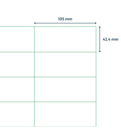 rillprint Étiquettes autocollantes 105x42,4 mm 500 feuilles Blanc