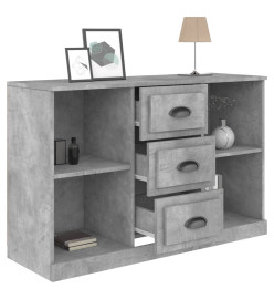 Buffet gris béton 104,5x35,5x67,5 cm bois d'ingénierie