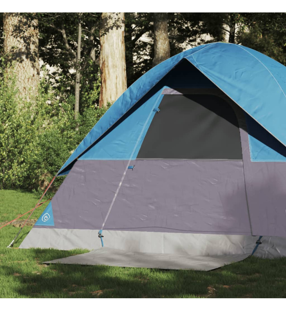 Tente de camping à dôme 2 personnes bleu imperméable