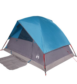 Tente de camping à dôme 2 personnes bleu imperméable