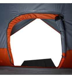 Tente de camping à dôme 4 personnes orange imperméable