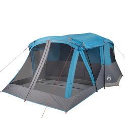 Tente de camping avec porche 4 personnes bleu imperméable