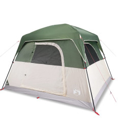 Tente de camping de cabine 4 personnes vert imperméable