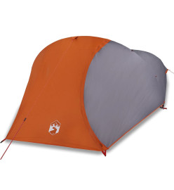 Tente de camping à dôme 4 personnes orange imperméable