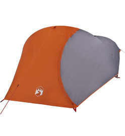 Tente de camping à dôme 4 personnes orange imperméable