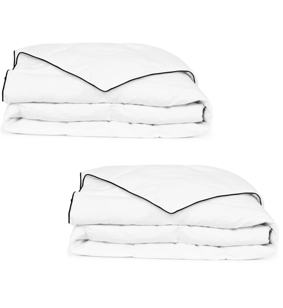 Couette en duvet d'hiver 2 pcs 140 x 200 cm