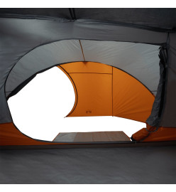 Tente de camping à dôme 4 personnes orange imperméable