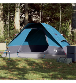 Tente de camping à dôme 2 personnes bleu imperméable