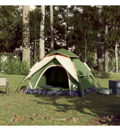 Tente de camping à dôme 4 personnes vert libération rapide