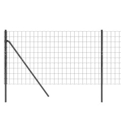 Clôture en treillis métallique anthracite 1,1x10 m