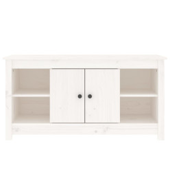 Meuble TV Blanc 103x36,5x52 cm Bois de pin massif