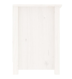 Meuble TV Blanc 103x36,5x52 cm Bois de pin massif