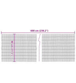 Clôture de jardin 600x80 cm roseau