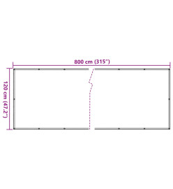 Écran d'intimité de jardin blanc 800x120 cm PVC