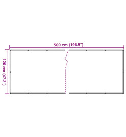 Écran d'intimité de jardin aspect de plante vert 500x120 cm PVC