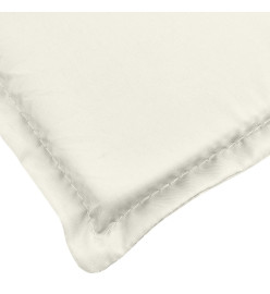 Coussin de chaise longue crème mélangé 200x70x4 cm tissu