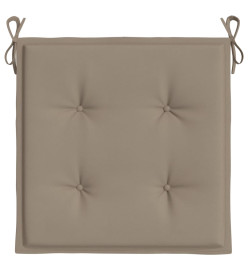 Coussins de chaise jardin lot de 4 taupe 50x50x3cm tissu oxford