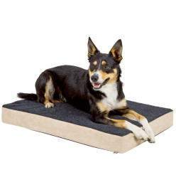 Kerbl Matelas en mousse pour chiens 115 x 75 cm Beige et Gris 80328