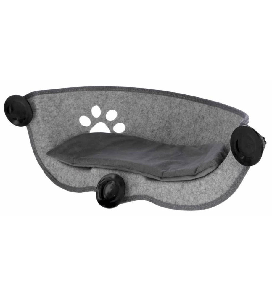 Kerbl Lit de bronzage de fenêtre pour chat Filzino 70x26x26 cm Gris