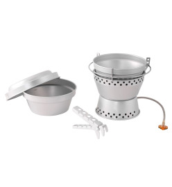 Easy Camp Set de cuisinière et réchaud de camping Storm argenté