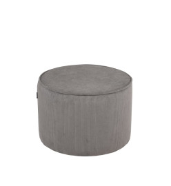 LABEL51 Pouf Tibo 55x55x40 cm Corde côtelée Gris foncé