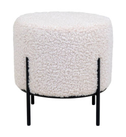 House Nordic Pouf Cali Blanc