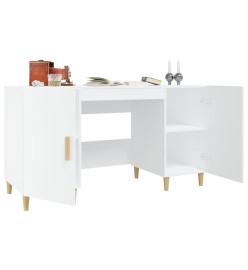 Bureau Blanc 140x50x75 cm Bois d'ingénierie