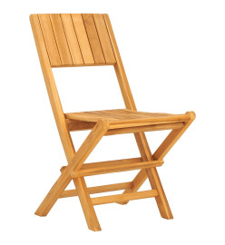 Chaises de jardin pliantes 2 pcs 47x61x90 cm bois massif teck