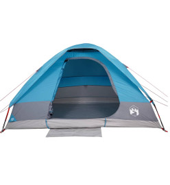 Tente de camping à dôme 4 personnes bleu imperméable