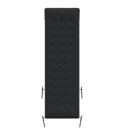 Coussin de chaise longue noir 160x50x10 cm similicuir daim