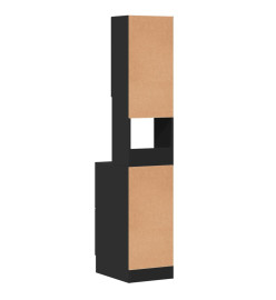 Armoire de cuisine noir 35x50x180 cm bois d'ingénierie
