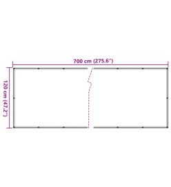 Écran d'intimité de jardin aspect pierre de rebord gris PVC